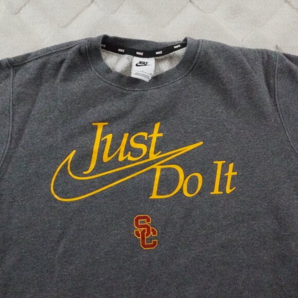 Nike USC Trojans Sweater Womens Small Gray Crew Neck Pull Over - Picture 3 of 10